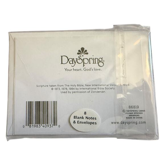 DaySpring Thank You With Religious Scripture John 1:16 8 Cards & Envelopes - Picture 3 of 3